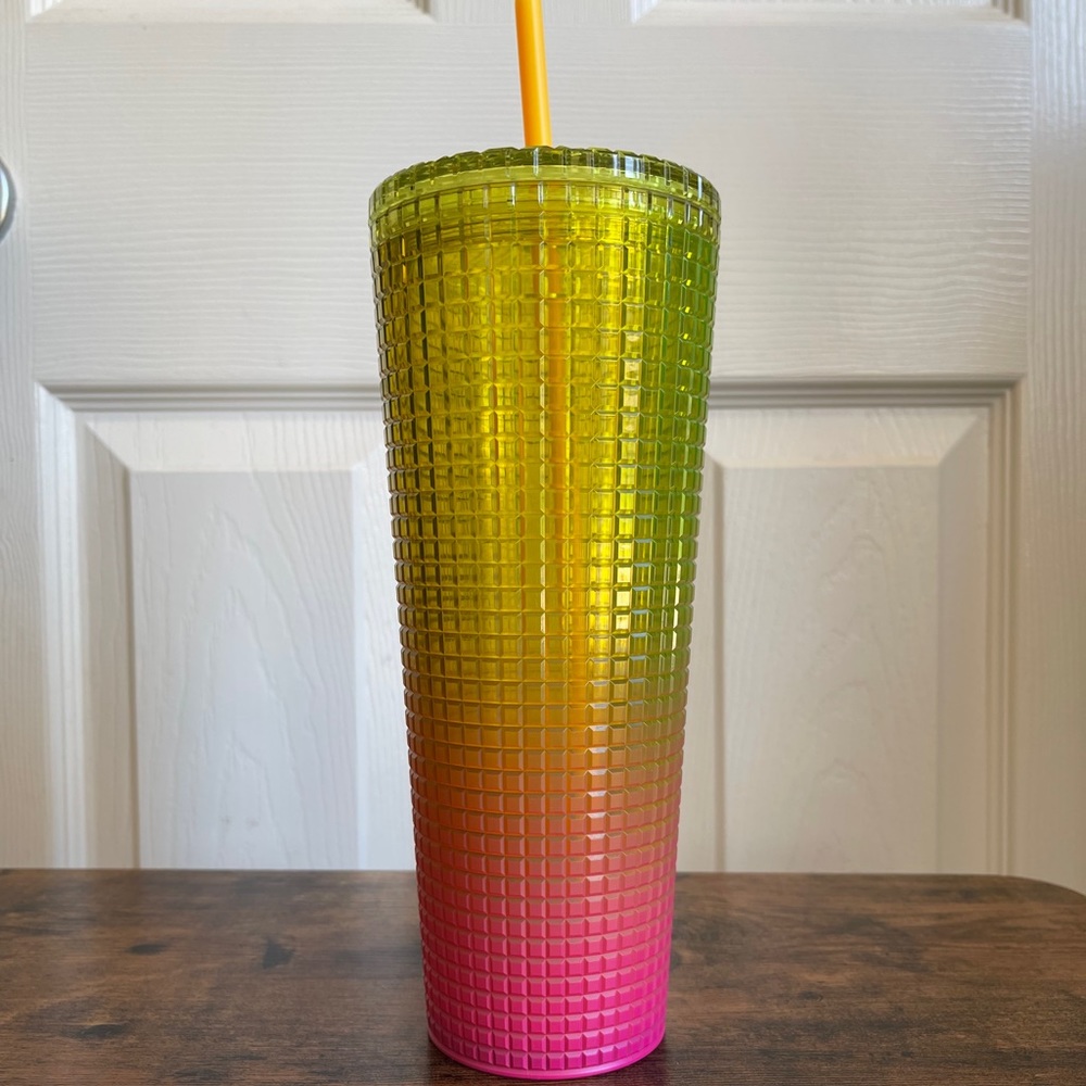 STARBUCKS Strawberry Lemonade Grid Tumbler - Picture 2 of 4
